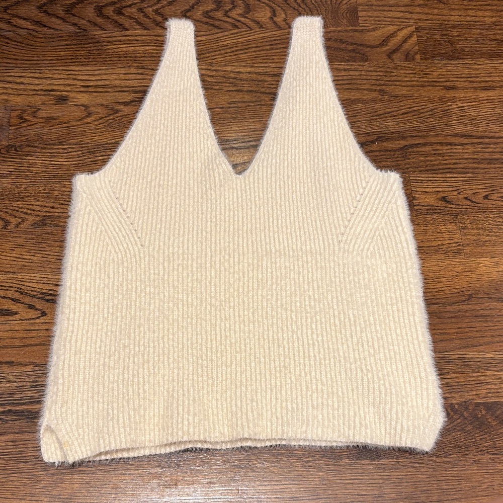 Soft Cream Knit Women's Top
